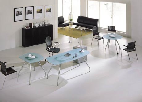Office Desk|Glass Executive Desk|Office Furniture|Glass Executive Desk|玻璃班台|玻璃办公桌|玻璃办公台 CG-BLBT-13
